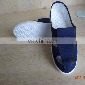 Cleanroom white or blue 4 holes ESD PVC safety shoes for Vietnam factory