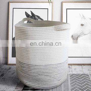 2020 Best Selling Foldable Environmental Protection Cotton Rope  Sundries Cotton Small Storage Baskets