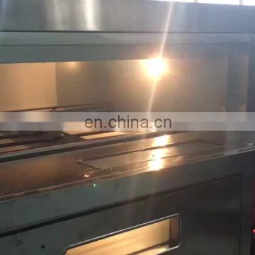 Stainless steel bakery equipment 2 decks 4 trays electrical oven for bread cake pizza