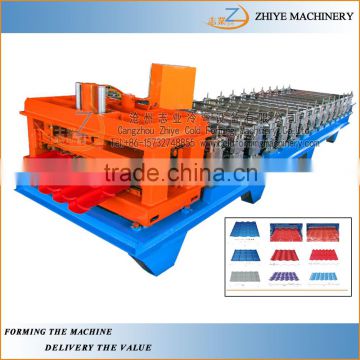 Automatic Cut to Length Aluminum Roofing Sheet Cold Making Line/Step Tile Cold Forming Machine