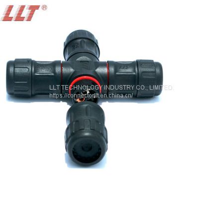 Llt  L25 Ip67 Ip68 Waterproof 2 3 4 Pin High Power Screw Fixing Cross Waterproof 3pin Connector