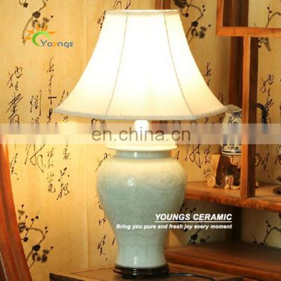Beautiful chinese crackle porcelain ginger jar table lamps