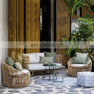 Outdoor wicker chair sofa garden balcony living room villa wicker sofa outdoor furniture