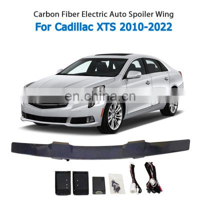 Cost-effective Carbon Fiber Automatic Spoiler Car Rear Trunk Tail Boot Spoiler Wing For Cadillac XTS 2010-2022