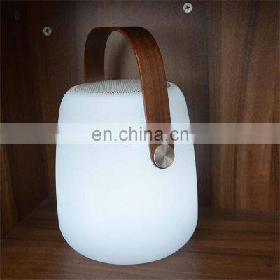 Fashion party big speaker wireless rechargeable cordless Portable plastic music speaker led table lamp lighting