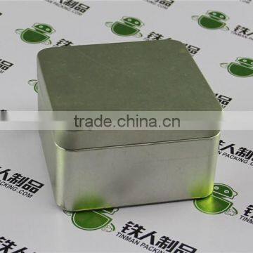 Empty silver printing tin case sugar chocalate tin can tea metal box