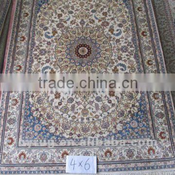 China 400kpsi excellent and valuable antique isfahan silk carpet