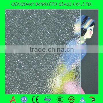 Hot sale 3mm clear patterned glass with ISO&CE