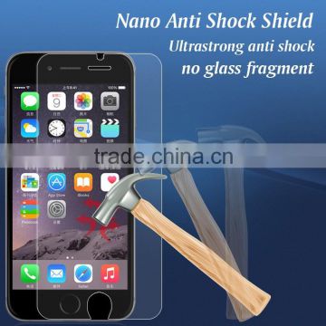 Anti shock screen shield for iphone 6 nano coating screen protector 6-7H self-healing nanoshield