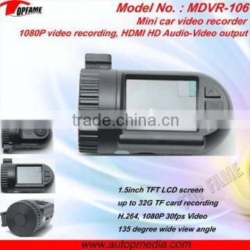 MDVR-106 car DVR, mini DVR, video recorder with 1.5inch LCD screen