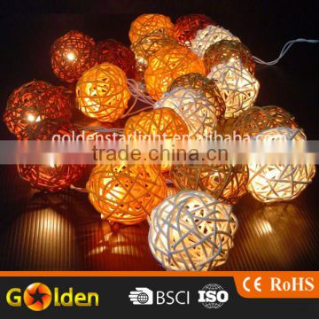 Handmade Led Rattan Ball Outdoor Wedding Party String of Light Bulbs