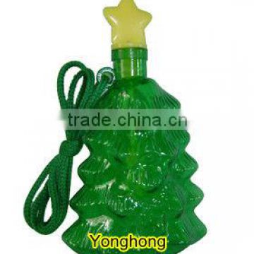 plastic chiristmas tree shape blow bubble water for christmas favor