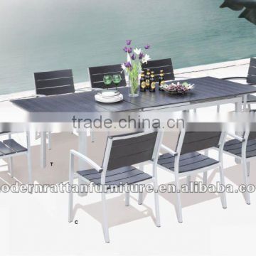 outdoor furniture hotsale WPC plastic polywood Garden dining table set