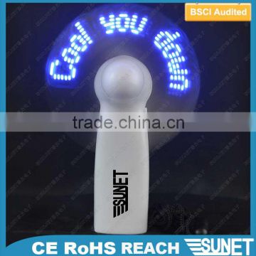 hot new products for 2016 novelty blinking Led message fan