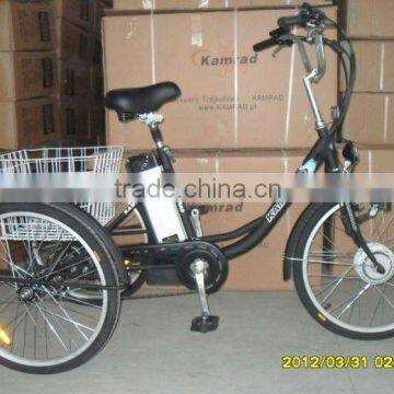 24" black Electric Shopping Tricycle