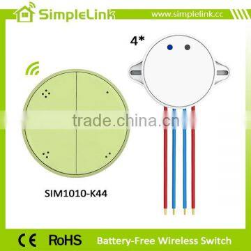 Eco-friendly RF 433.92MHz 4 channel wireless remote controlled electrical switch