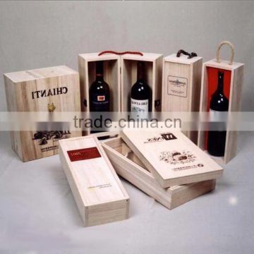 custom logo wooden wine boxes for sale