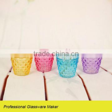4pcs decorative garden glass flower pot