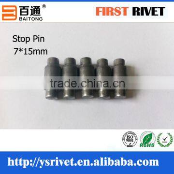 7*15mm nickel/zinc plated color steel rivet, stop pin rivet