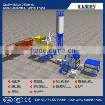 Sinoder Brand Brick Molding Machine concrete block production line