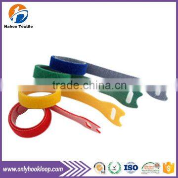 Logo printed back to back hook and loop cable tie, hook and loop cable tie