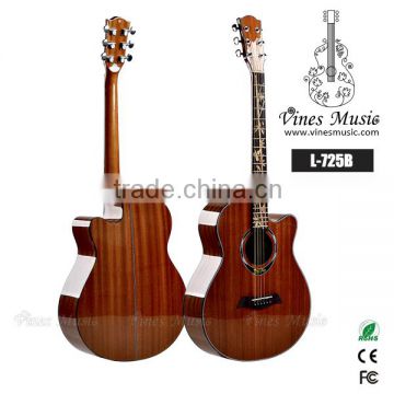Elegant inlaid bamboo fingerboard sapele guitar manufacturer