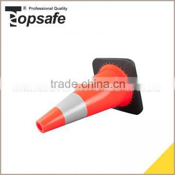 S-1237 45cm Black Base Interlock PVC Traffic Cone