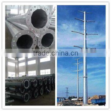 138kv,110kv,69kv polygonal galvanized steel pole