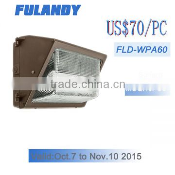 Shenzhen FULANDY hotsale led wall packs 60w ul dlc