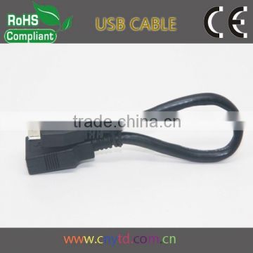 15cm to 25cm round black micro usb 3.0 otg cable for S5 and Note2