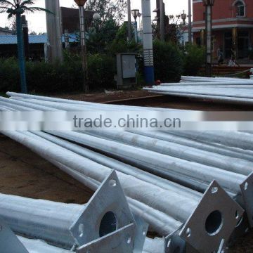 galvanized powder coated tapered electric pole