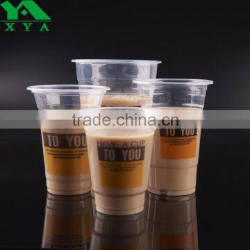 high quality logo printed clear plastic cups