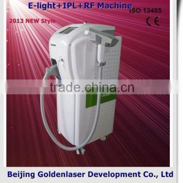 2013 New Design E-light+IPL+RF Machine Vascular Lesions Removal Tattooing Beauty Machine Infrared Physiotherapy Equipment Wrinkle Removal
