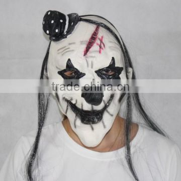 New Hallween Party Latex Mask Clown Mask Horror Black Nose with Hat