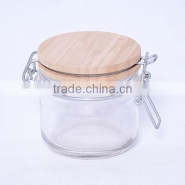 New Creative Glass Bottles Bamboo Cover, Wooden Seal Lid