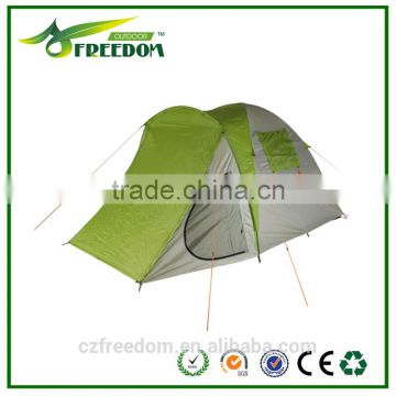 Beige - Green double cloth camping tent importer polyester