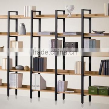 New Design Home Used Steel Bookshelf,Steel-wood bookshelf