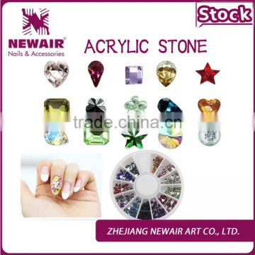 2016 fashion 3D nail decoration stone with high quality