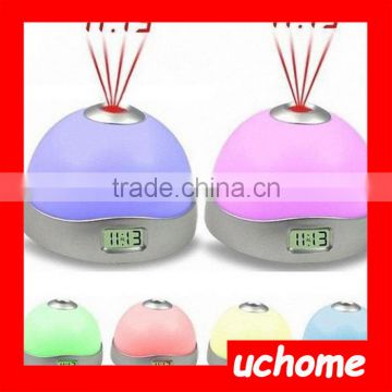 UCHOME Beautiful color changing alarm projector table projection clock