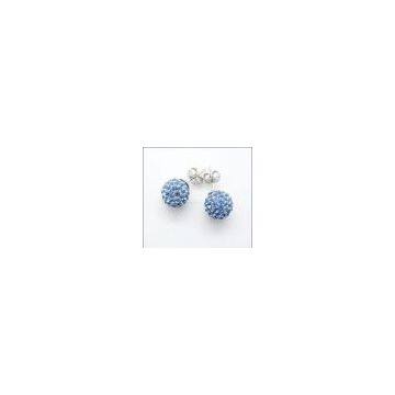 shamballa earring silver jewelry #11