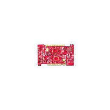 Gold Finger FR4 4 Layer PCB Prototype with ENIG finish , Red Solder Mask
