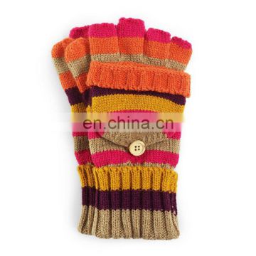 fashional pretty super warm soft cozy popular stripe winter glove