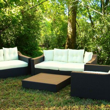 Commercial Wicker Rattan Outdoor Patio Furniture Teak Wood Coffee Shop