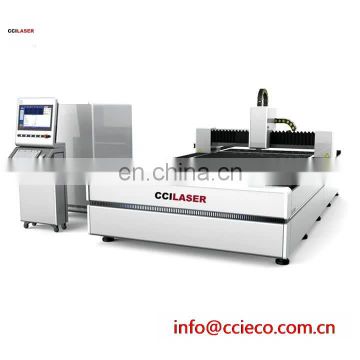 High quality Stainless steel metal sheet  fiber laser 1 kw cutting machine without cover