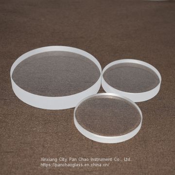clear heat resistant quartz glass plate disc for heat observation window