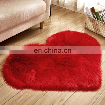 rectangle sheepskin rug made in China