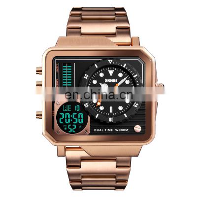 Skmei 1392 Best Selling Stainless Steel Chronograph Watch Men Big Face Digital Watches