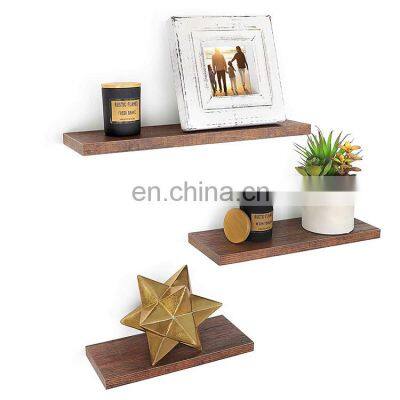 Wall Mounted Solid Oak Wooden Timber Block Floating Shelf