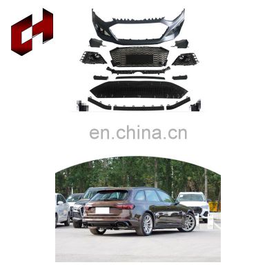 CH Good Price Best Fitment Black Bumper Plates Retainer Bracket Spoiler Tail Lamps Car Body Kit For Audi A4 2020+ To Rs4