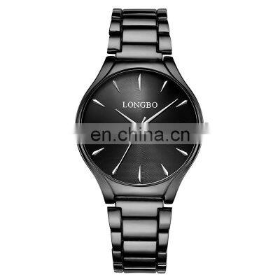 LONGBO 80471 Men Women Lovers Quartz Wrist Watch Fashion Thin Dial Simple Stainless Steel Business Watches